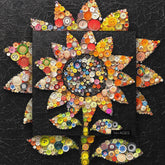 Pulsante girasole puzzle puzzle 1000 pezzi